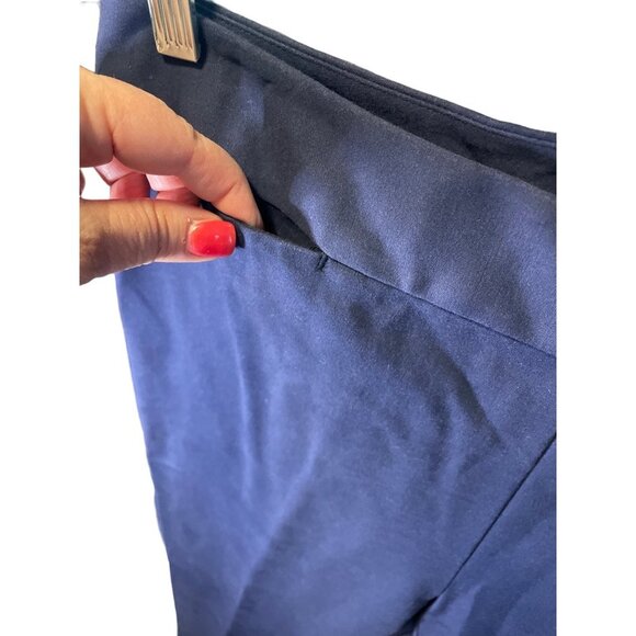 Peck and Peck Blue Flat Front Side Zip Ankle Length Dress Pants Sz 10 - Picture 4 of 6